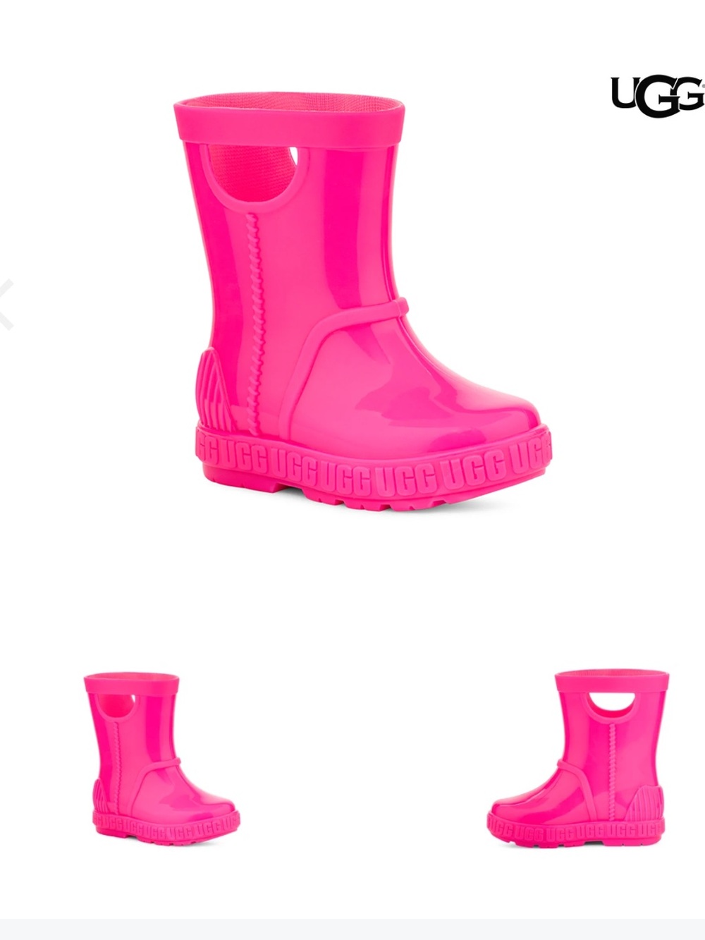 UGG Toddler Drizlita Waterproof Rain Boots in Hot Pink
